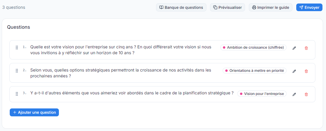 Guide d'entretien